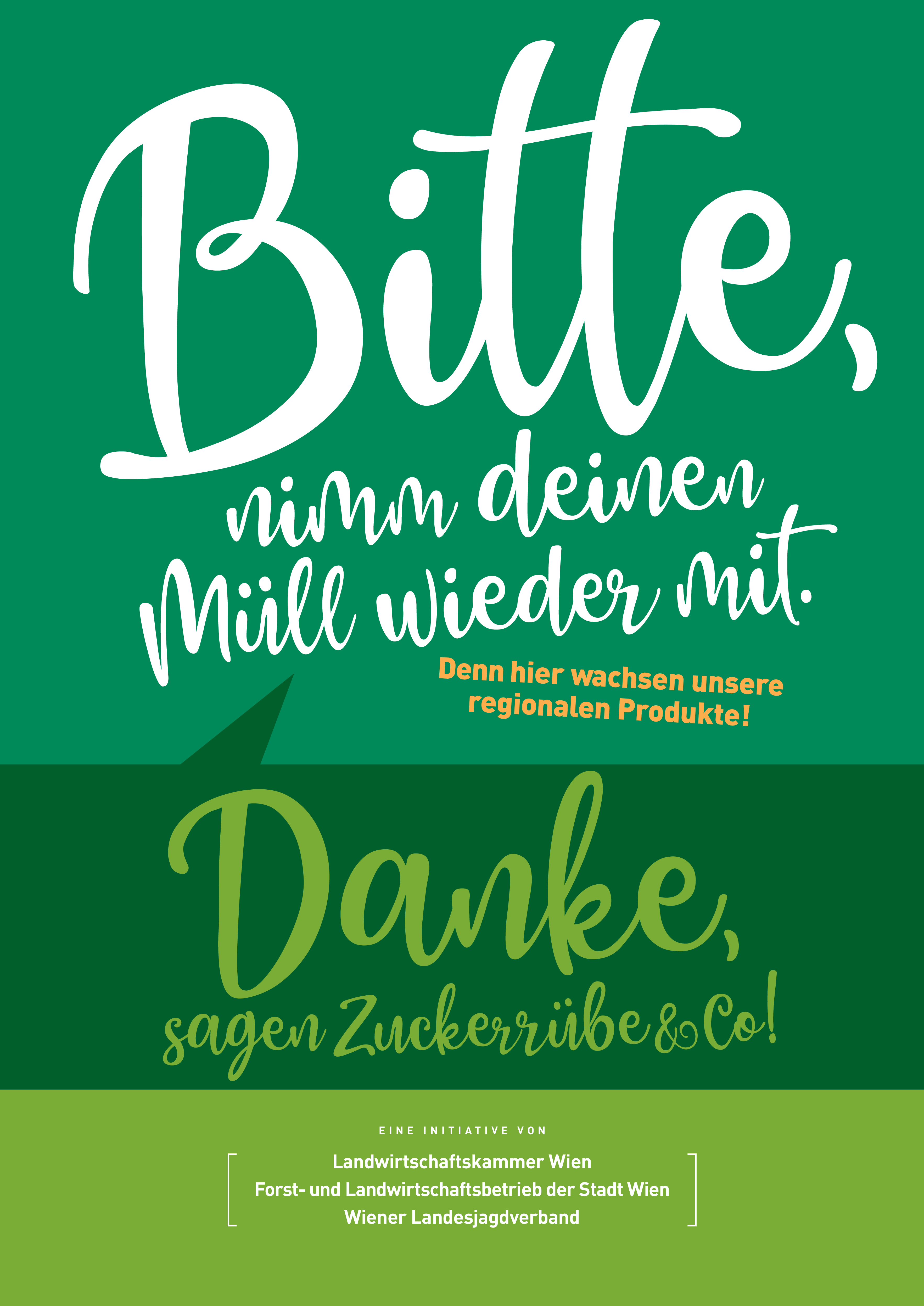 Bitte-Danke-Schild Thema Müll