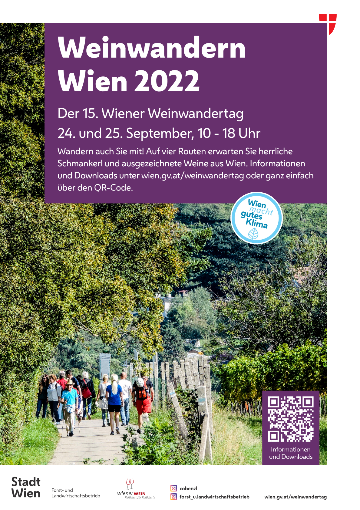 Plakat des Weinwandertags 2022