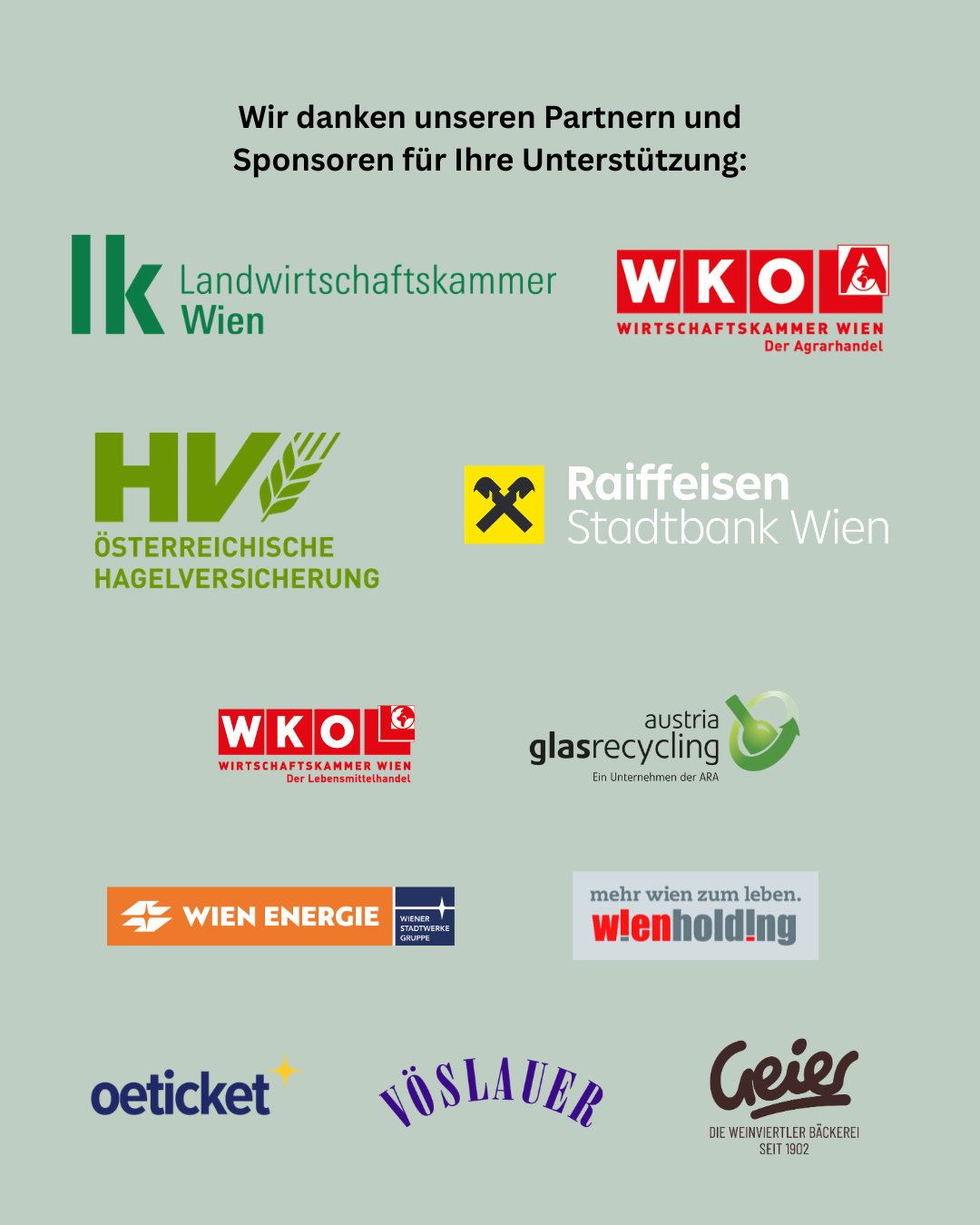 Sponsoren und Partner Wiener Weinpreis
