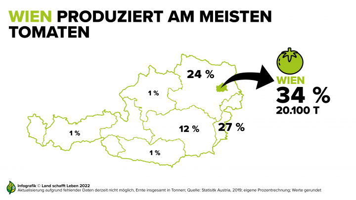 Wien produziert am meisten Tomaten